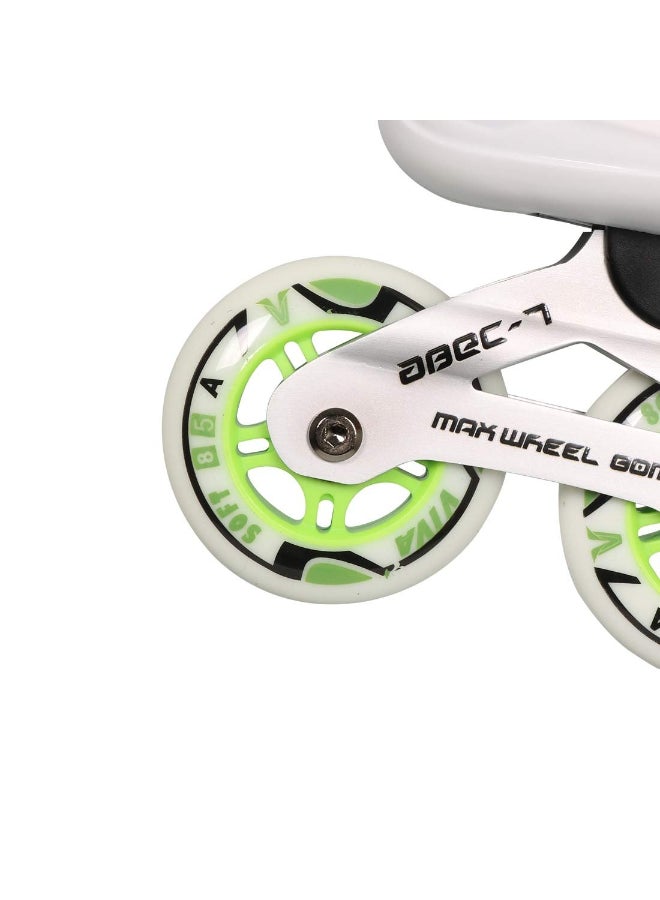 VIVA Inline Skates (80MM) Black/Green - LARGE (9-11 UK) - Image 4